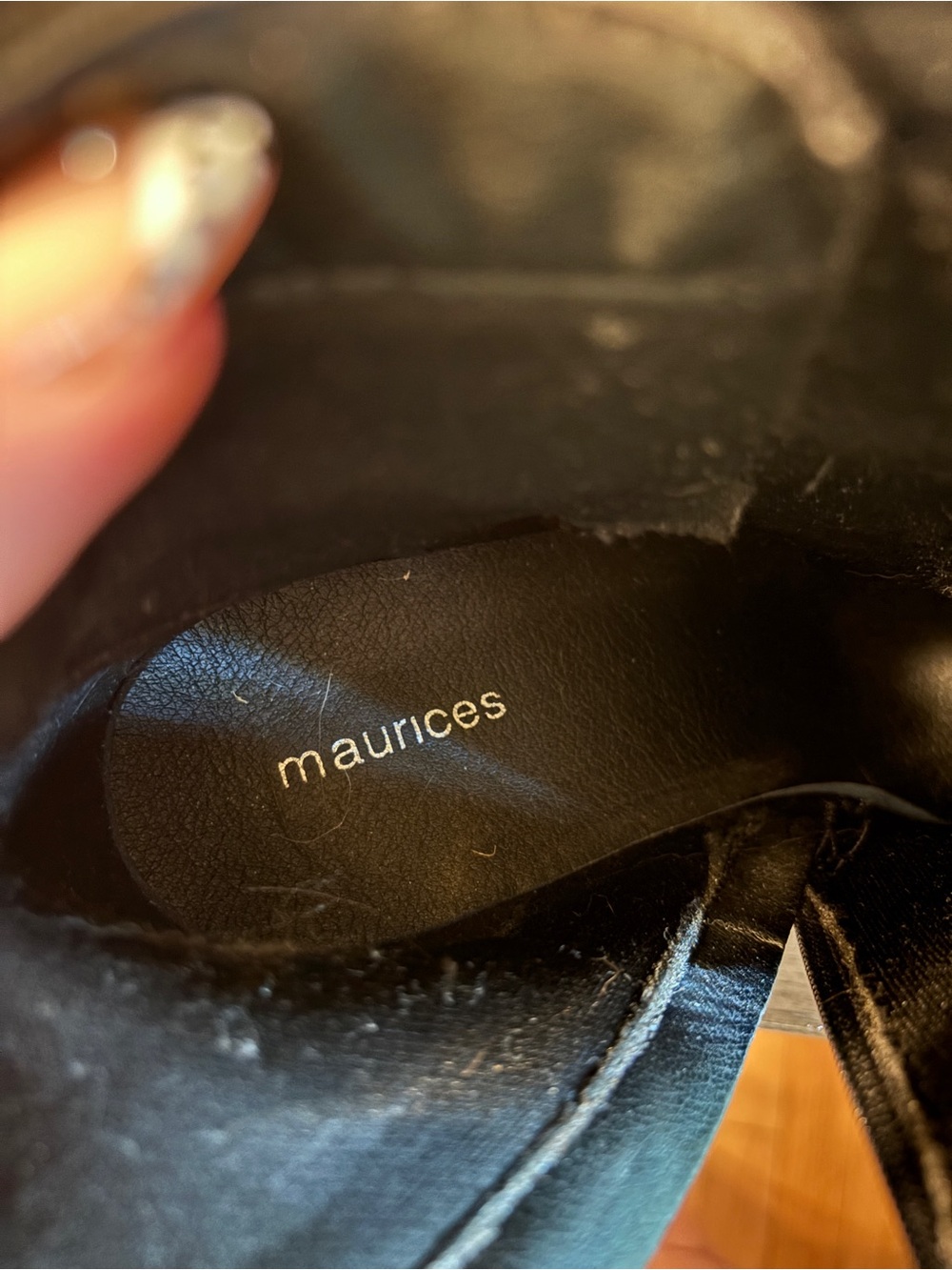 Maurices Black Suede Pointed Toe Ankle Booties with Tassel Wrap - Picture 3 of 11